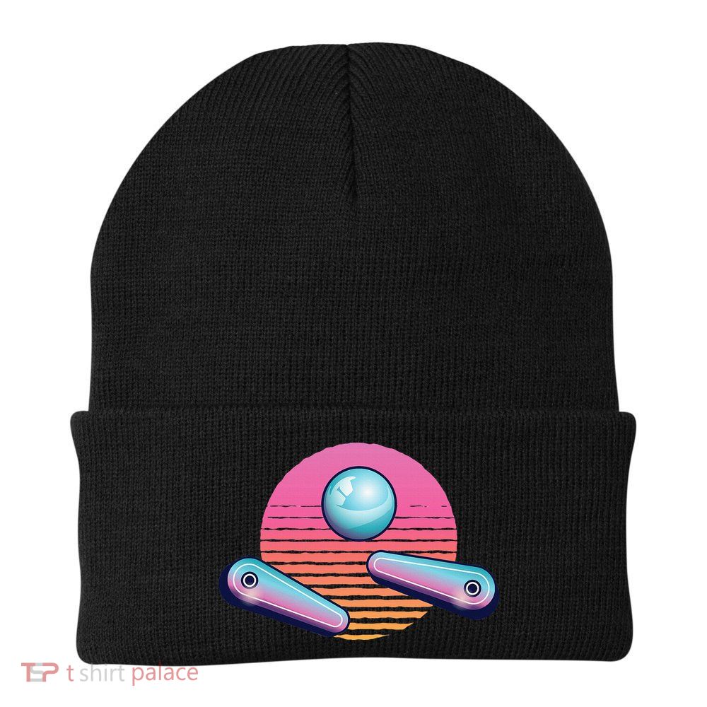 Pinball Arcade Game Machine 80s Retro Gamer Vintage Gaming Beanie