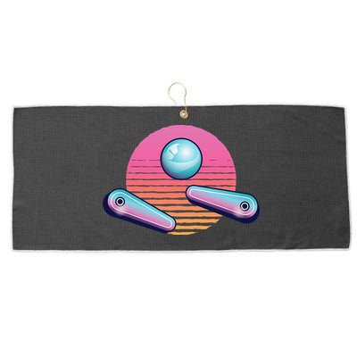 Pinball Arcade Game Machine 80s Retro Gamer Vintage Gaming Large Microfiber Waffle Golf Towel