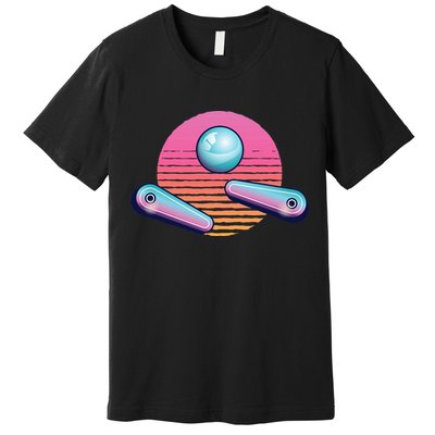 Pinball Arcade Game Machine 80s Retro Gamer Vintage Gaming Premium T-Shirt