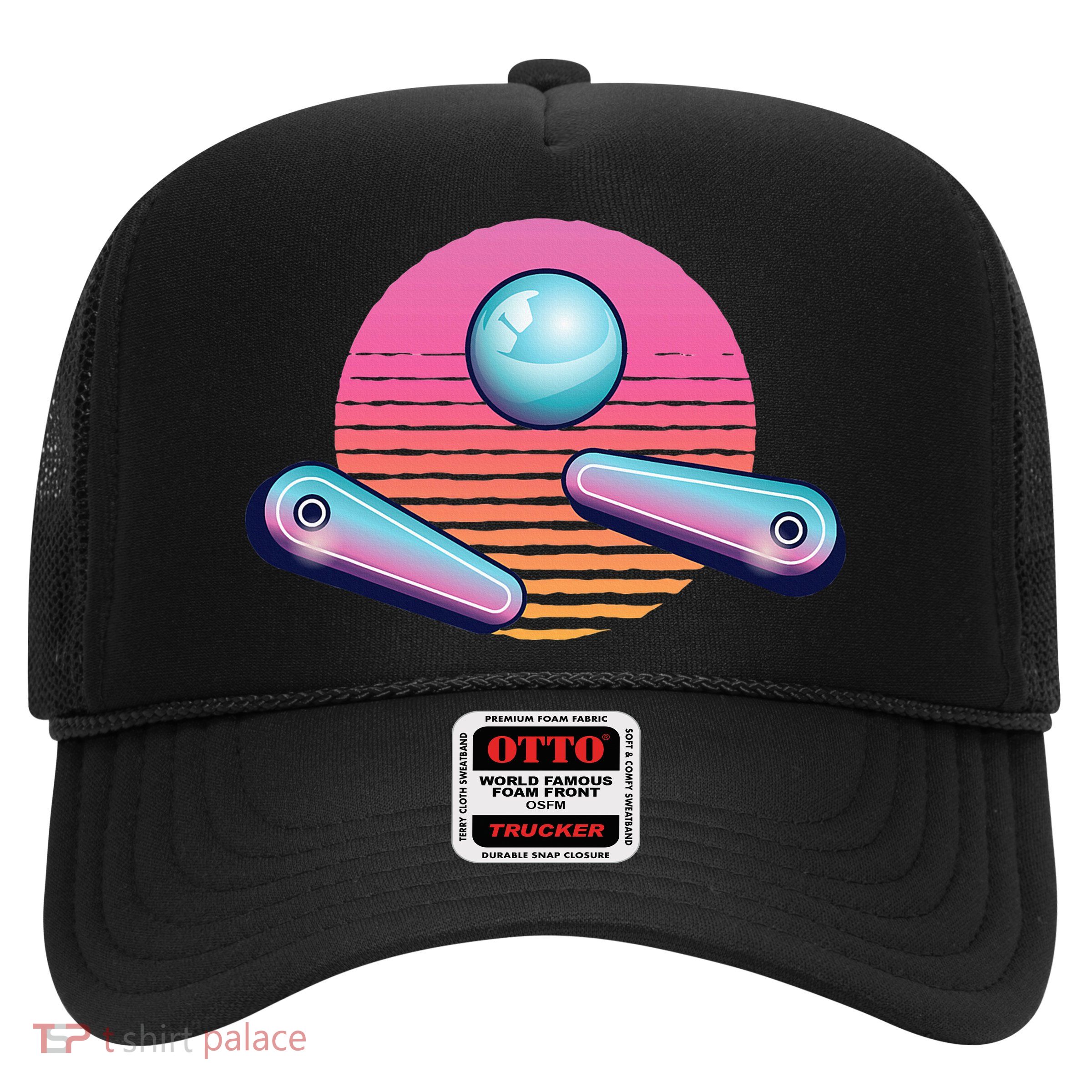 Pinball Arcade Game Machine 80s Retro Gamer Vintage Gaming Trucker Hat