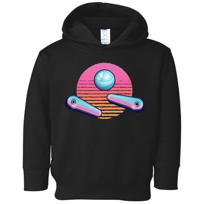 Pinball Arcade Game Machine 80s Retro Gamer Vintage Gaming Toddler Hoodie
