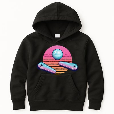Pinball Arcade Game Machine 80s Retro Gamer Vintage Gaming Kids Hoodie