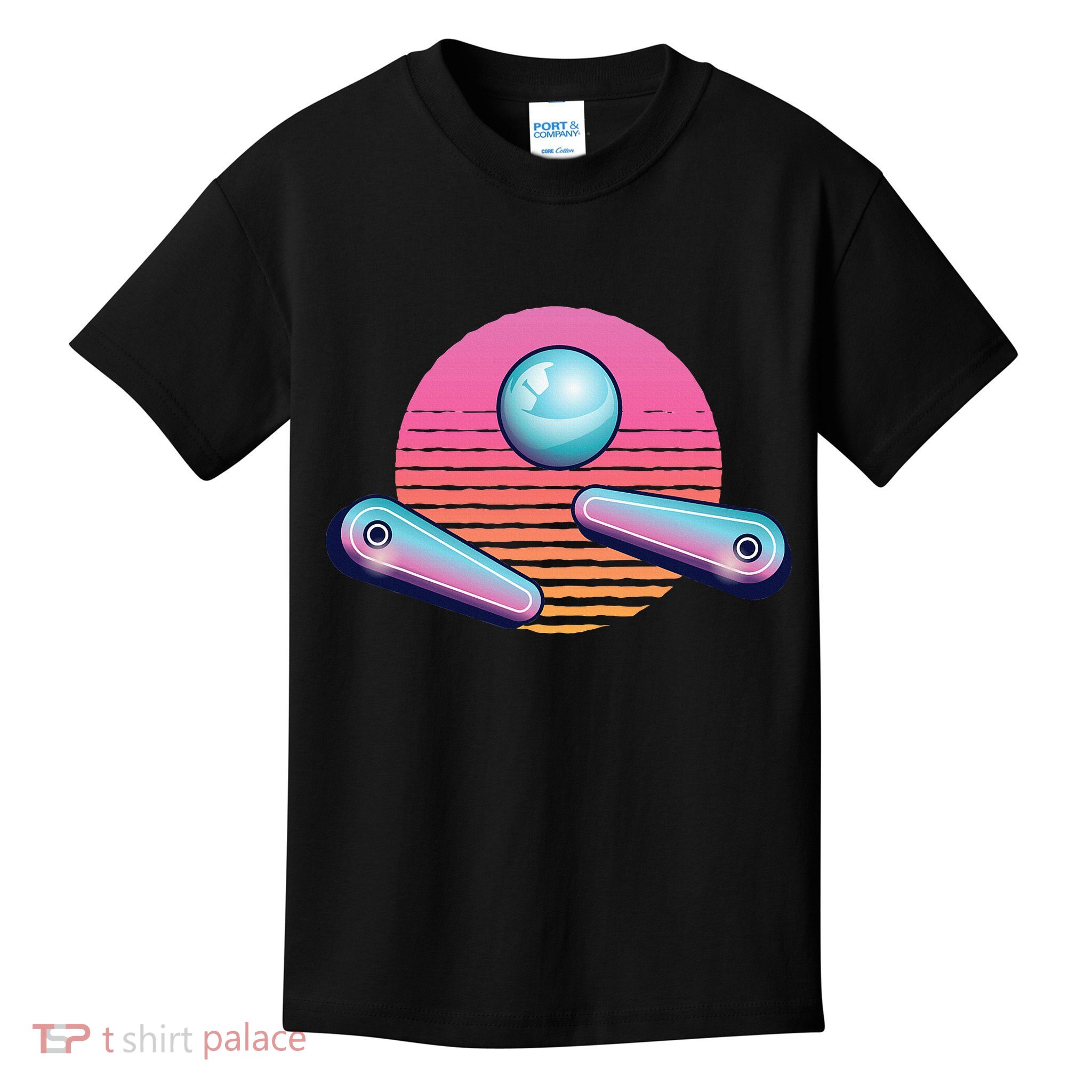 Pinball Arcade Game Machine 80s Retro Gamer Vintage Gaming Kids T-Shirt