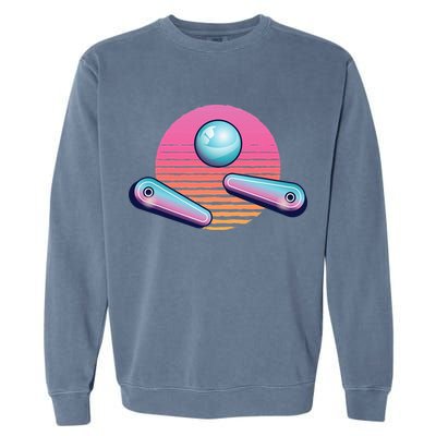 Pinball Arcade Game Machine 80s Retro Gamer Vintage Gaming Garment-Dyed Sweatshirt