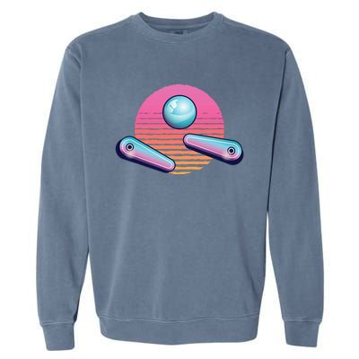 Pinball Arcade Game Machine 80s Retro Gamer Vintage Gaming Garment-Dyed Sweatshirt