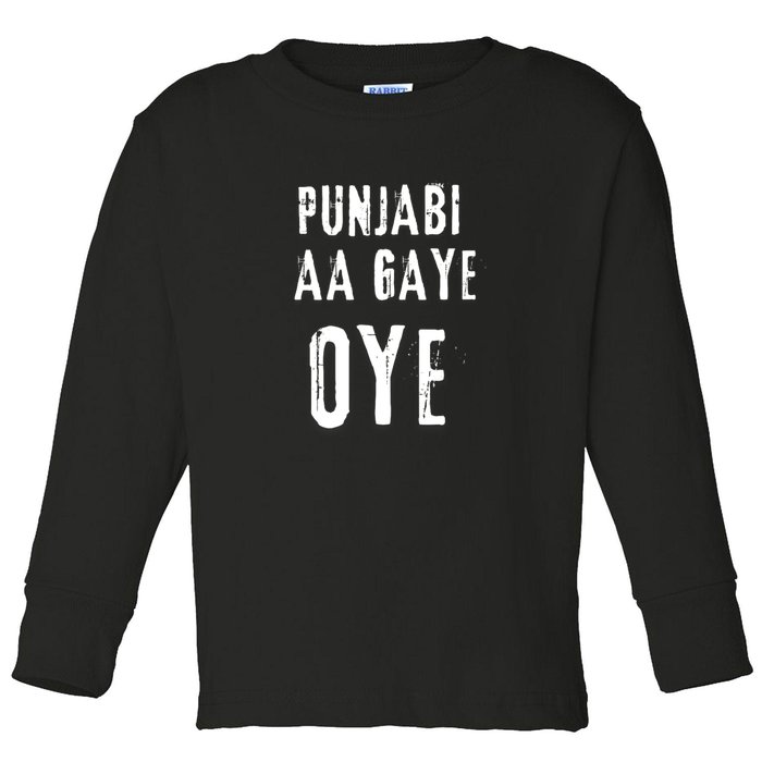 Punjabi Aa Gaye Oye Tonight Diljit Dosanjh Toddler Long Sleeve Shirt