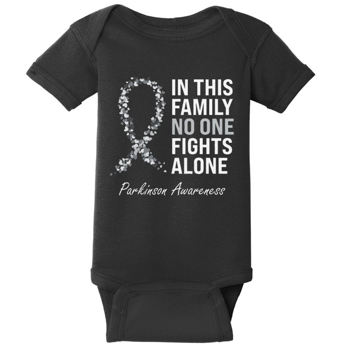 Parkinson Awareness Gray Ribbon Baby Bodysuit