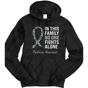 Parkinson Awareness Gray Ribbon Tie Dye Hoodie