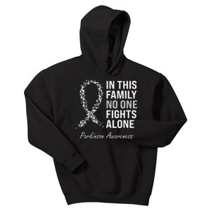 Parkinson Awareness Gray Ribbon Kids Hoodie