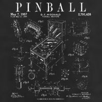 Pinball Arcade Gaming Machine Vintage Gamer Patent Print Golf Towel