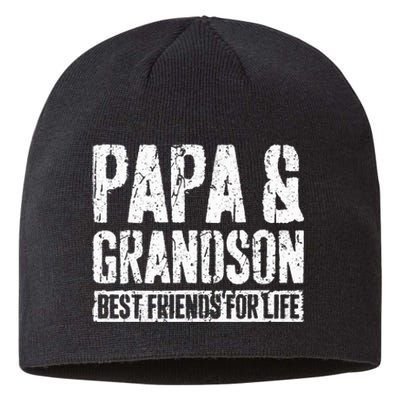 Papa And Grandson Best Friends For Life Sustainable Beanie