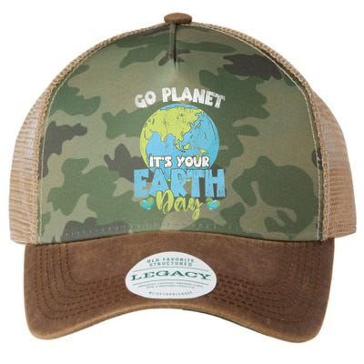Planet Anniversary Go Planet Its Your Earth Day Legacy Tie Dye Trucker Hat