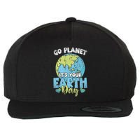 Planet Anniversary Go Planet Its Your Earth Day Wool Snapback Cap