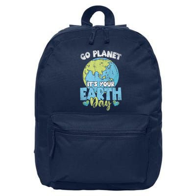 Planet Anniversary Go Planet Its Your Earth Day 16 in Basic Backpack