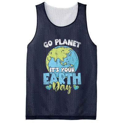 Planet Anniversary Go Planet Its Your Earth Day Mesh Reversible Basketball Jersey Tank