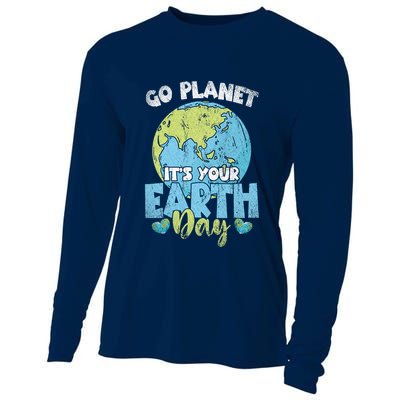 Planet Anniversary Go Planet Its Your Earth Day Cooling Performance Long Sleeve Crew
