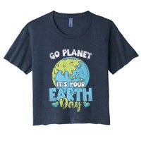 Planet Anniversary Go Planet Its Your Earth Day Crop Top