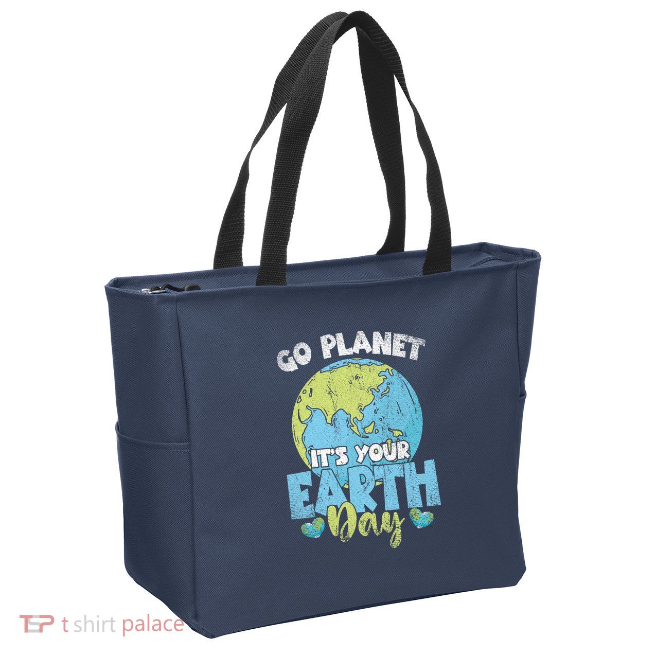 Planet Anniversary Go Planet Its Your Earth Day Zip Tote Bag