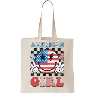 Patriotic American Girl 4th Of July Tote Bag