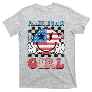 Patriotic American Girl 4th Of July T-Shirt