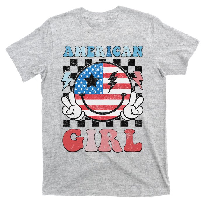 Patriotic American Girl 4th Of July T-Shirt