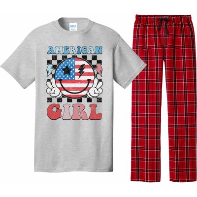 Patriotic American Girl 4th Of July Pajama Set