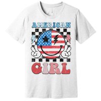 Patriotic American Girl 4th Of July Premium T-Shirt