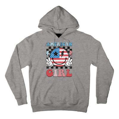 Patriotic American Girl 4th Of July Tall Hoodie