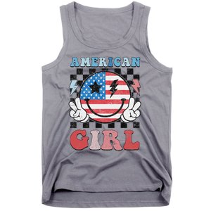 Patriotic American Girl 4th Of July Tank Top