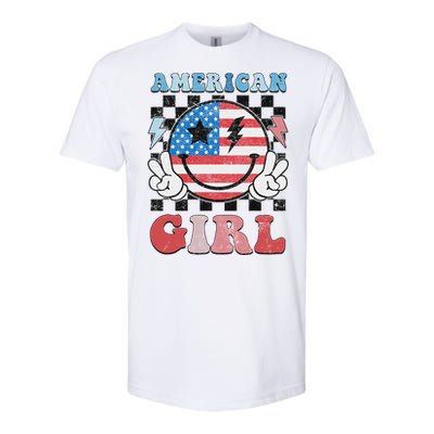 Patriotic American Girl 4th Of July Softstyle CVC T-Shirt