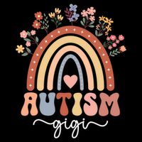 Proud Autism Gigi Rainbow Autism Warrior Gigi Grandma Meaningful Gift Drawstring Bag
