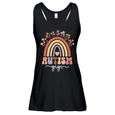 Proud Autism Gigi Rainbow Autism Warrior Gigi Grandma Meaningful Gift Ladies Essential Flowy Tank