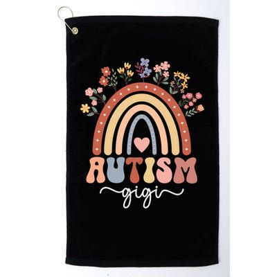 Proud Autism Gigi Rainbow Autism Warrior Gigi Grandma Meaningful Gift Golf Towel