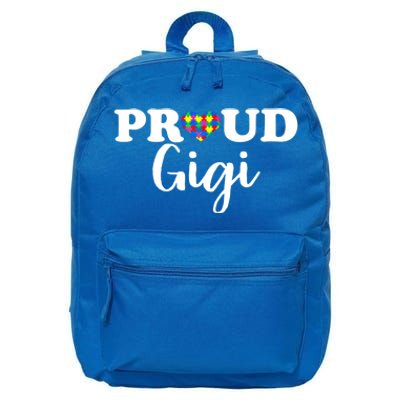 Proud Autism Gigi Autism Awareness Puzzle Autistic Support Gift 16 in Basic Backpack