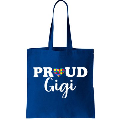 Proud Autism Gigi Autism Awareness Puzzle Autistic Support Gift Tote Bag