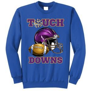 Purple And Gold Football Game Touchdown High School Matching Sweatshirt