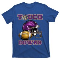 Purple And Gold Football Game Touchdown High School Matching T-Shirt