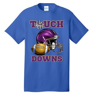 Purple And Gold Football Game Touchdown High School Matching Tall T-Shirt