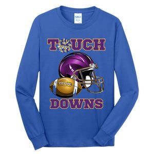 Purple And Gold Football Game Touchdown High School Matching Tall Long Sleeve T-Shirt