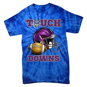 Purple And Gold Football Game Touchdown High School Matching Tie-Dye T-Shirt