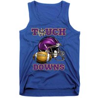 Purple And Gold Football Game Touchdown High School Matching Tank Top