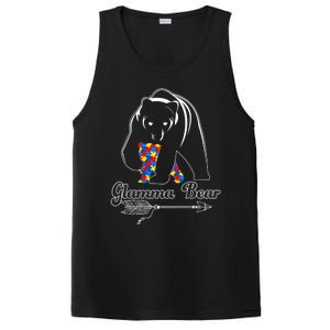 Proud Autism Glamma Bear Autism Awareness Autistic Support Cute Gift PosiCharge Competitor Tank