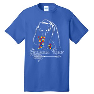 Proud Autism Glamma Bear Autism Awareness Autistic Support Cute Gift Tall T-Shirt