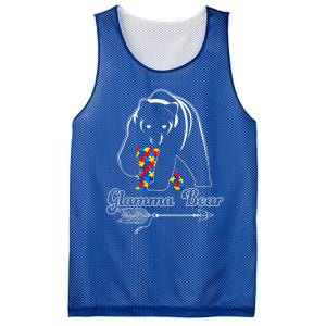 Proud Autism Glamma Bear Autism Awareness Autistic Support Cute Gift Mesh Reversible Basketball Jersey Tank