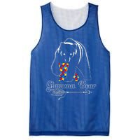 Proud Autism Glamma Bear Autism Awareness Autistic Support Cute Gift Mesh Reversible Basketball Jersey Tank