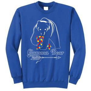 Proud Autism Glamma Bear Autism Awareness Autistic Support Cute Gift Tall Sweatshirt