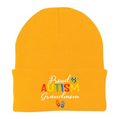 Proud Autism Grandmom Autism Awareness Day Autistic Support Gift Knit Cap Winter Beanie