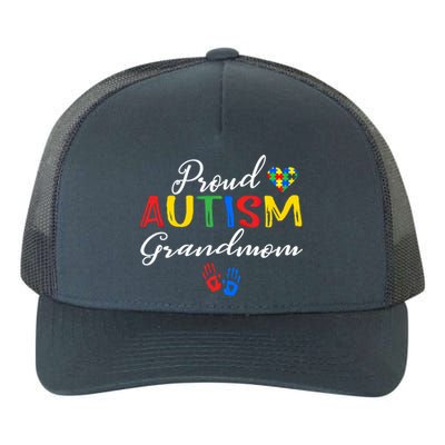 Proud Autism Grandmom Autism Awareness Day Autistic Support Gift Yupoong Adult 5-Panel Trucker Hat