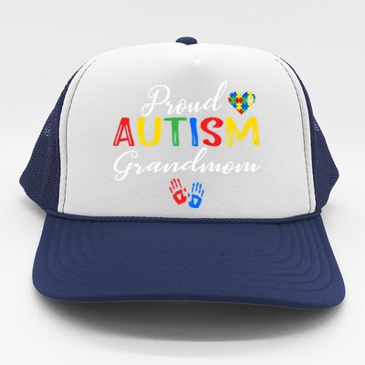 Proud Autism Grandmom Autism Awareness Day Autistic Support Gift Trucker Hat