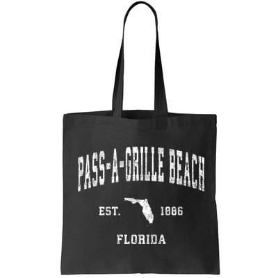 Pass A Grille Beach Florida Fl Vintage Established Athletic Bag